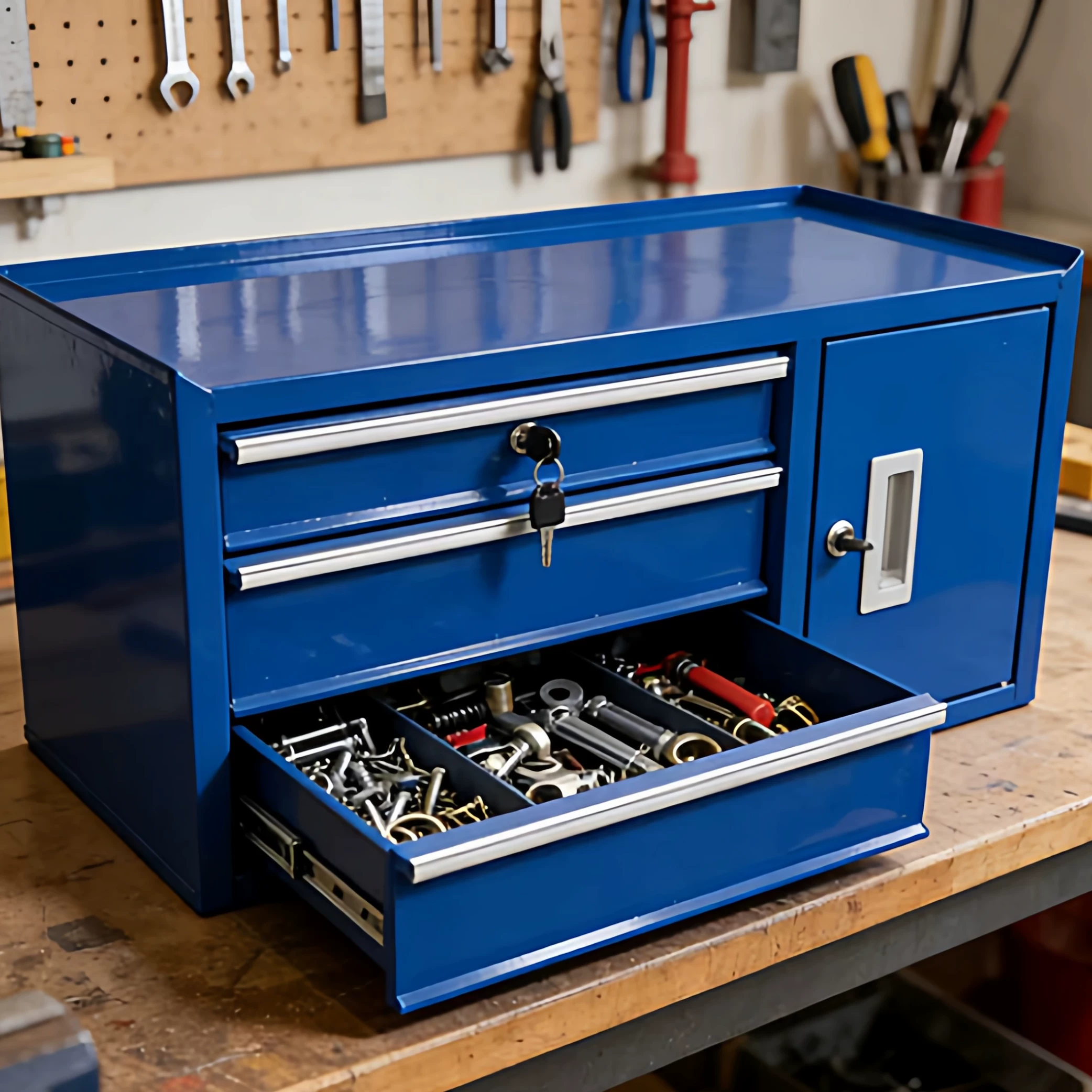 Tools Box For Workshop - Multi-purpose Iron Desktop Tool Cabinet Metal