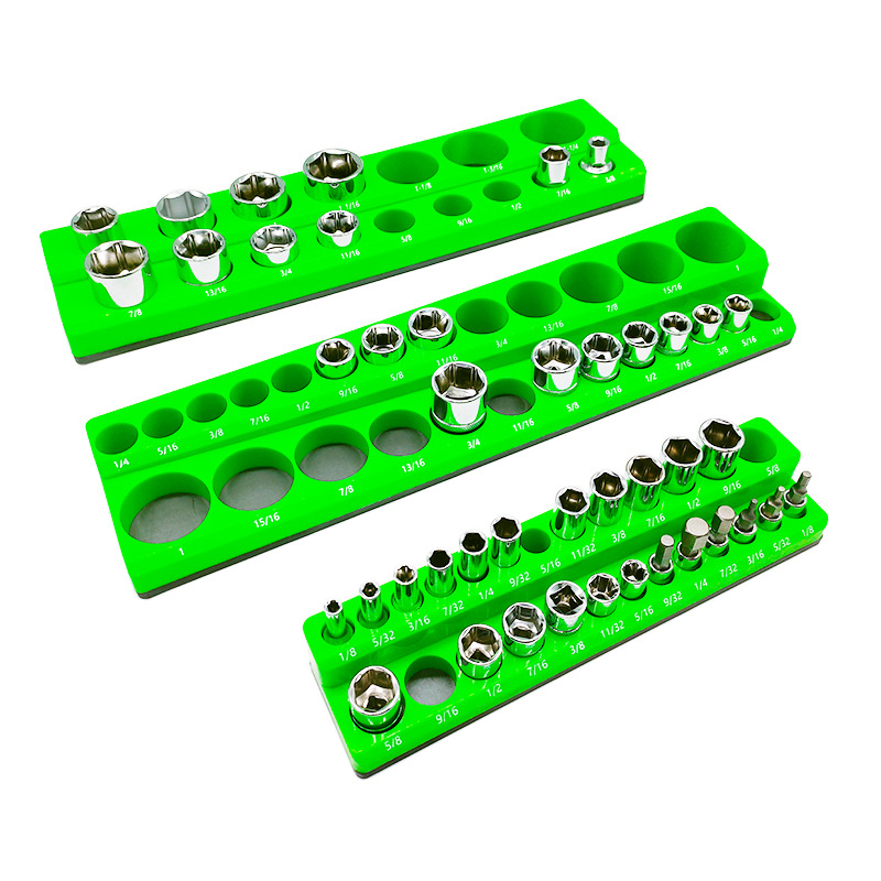 Tools Box For Workshop - Socket Organizer Tray Magnetic Holder Rail