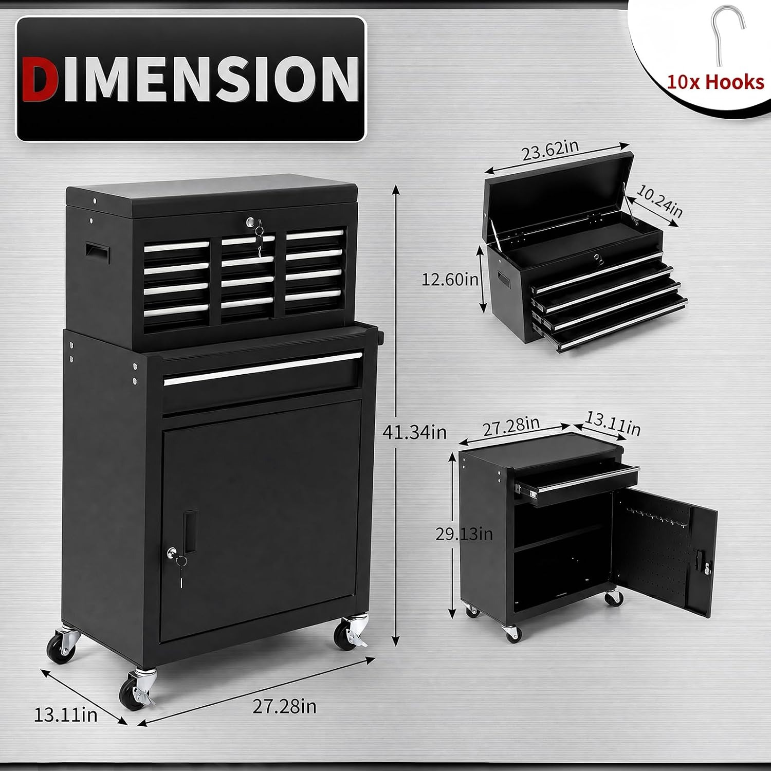 5 Drawer Rolling Tool Cabinet  - đánh giá và giá Tools Box For Workshop