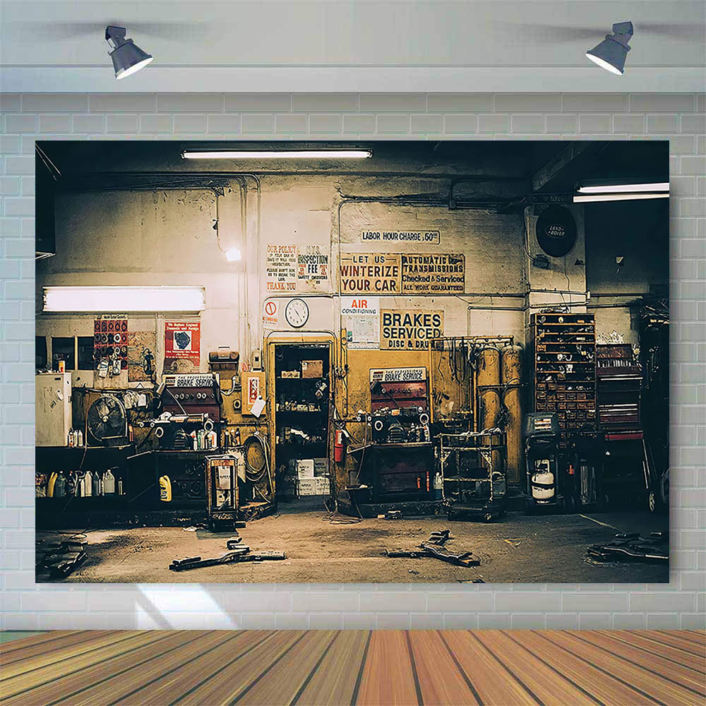 Retro Sửa Chữa Xe Phông Nền Cô - đánh giá và giá Workshop Tools Photos