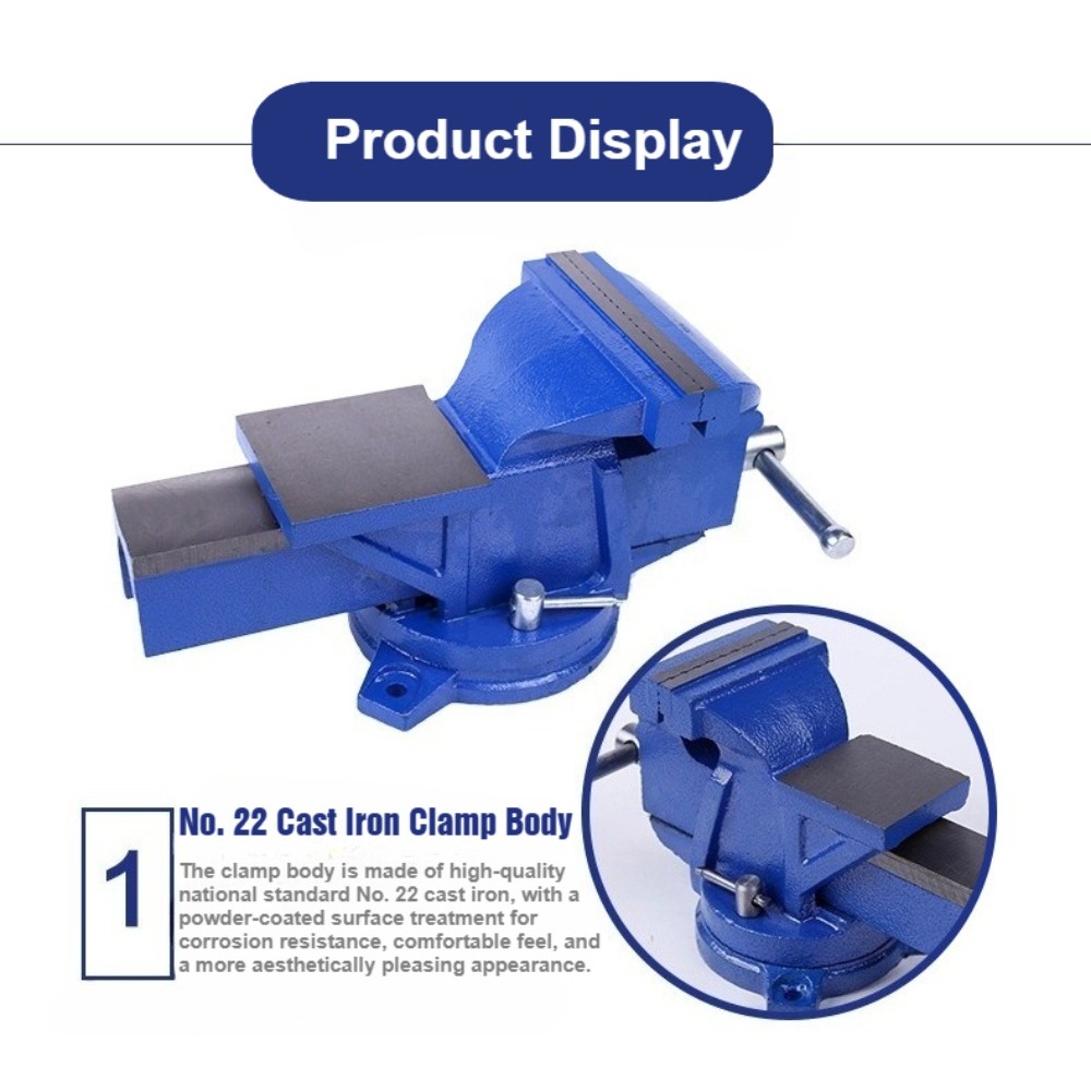 6-Inch Heavy Duty Bench Vise N - đánh giá và giá Bench Vise Swivel