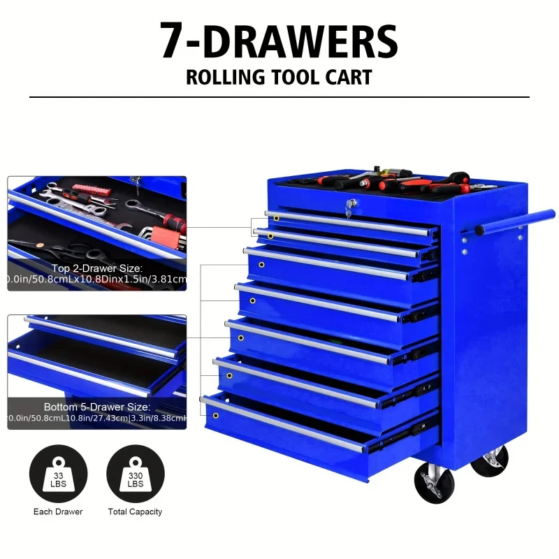 7 Drawers Blue Multifunctional - đánh giá và giá Workshop Tools Automotive
